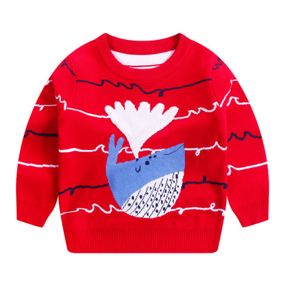 Children's Autumn And Winter New Double-layer Cotton Sweater