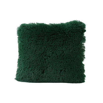 Living Room Bedroom Sea Velvet Solid Color Cushion Cover