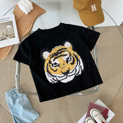 Panda Boys Short Sleeve T-Shirt Half Sleeve Top