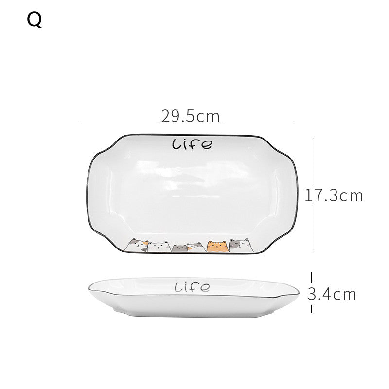 Nordic Tableware Set Bowl And Plate Combination Household Simple Ceramic
