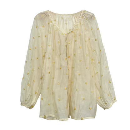 New French Chic Temperament Top Long Sleeved Shirt For Women