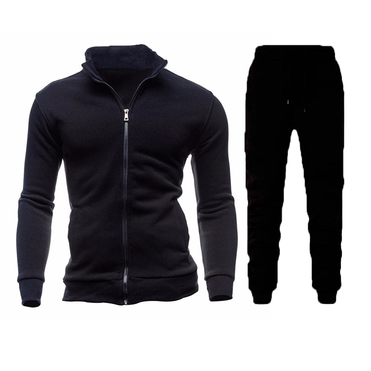 Men's Sports Sweater Zippered Mock Neck