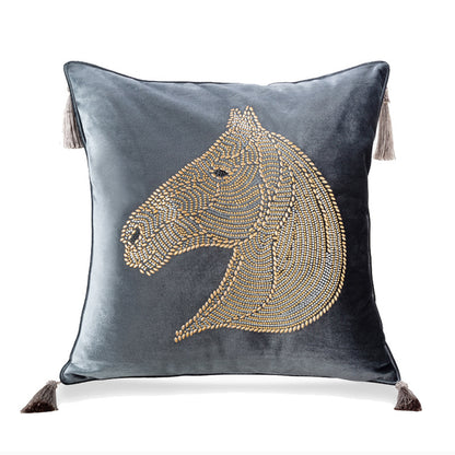 Bedroom Bedside Hot Drill Horse Head Pillow Cover