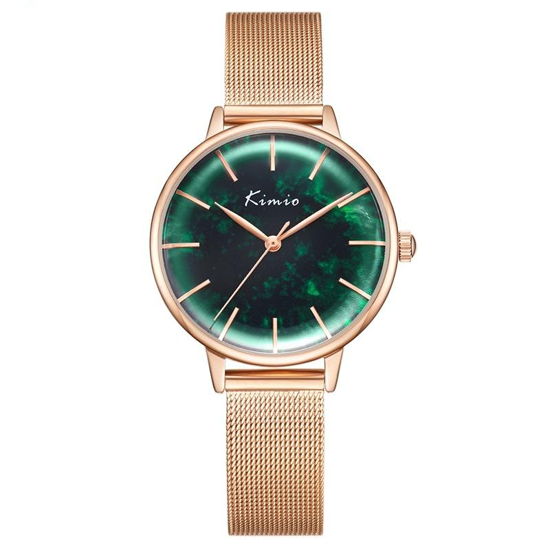 Rainbow Gradient Color Glitter Ladies Watch Mesh Strap Fashion Watch