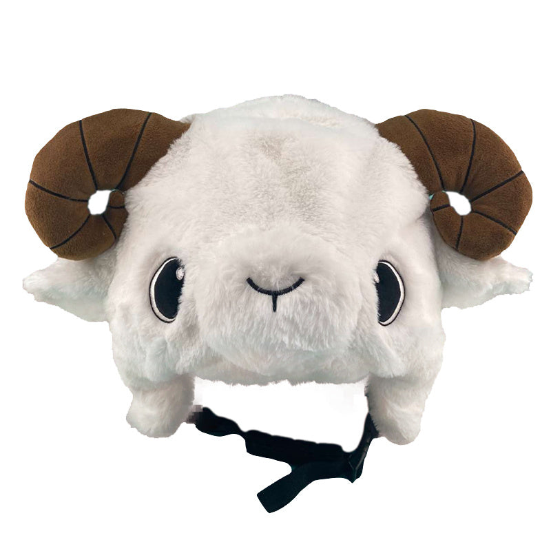 Original Cute Cartoon Animal Plush Ski Helmet Decorative Cap Set