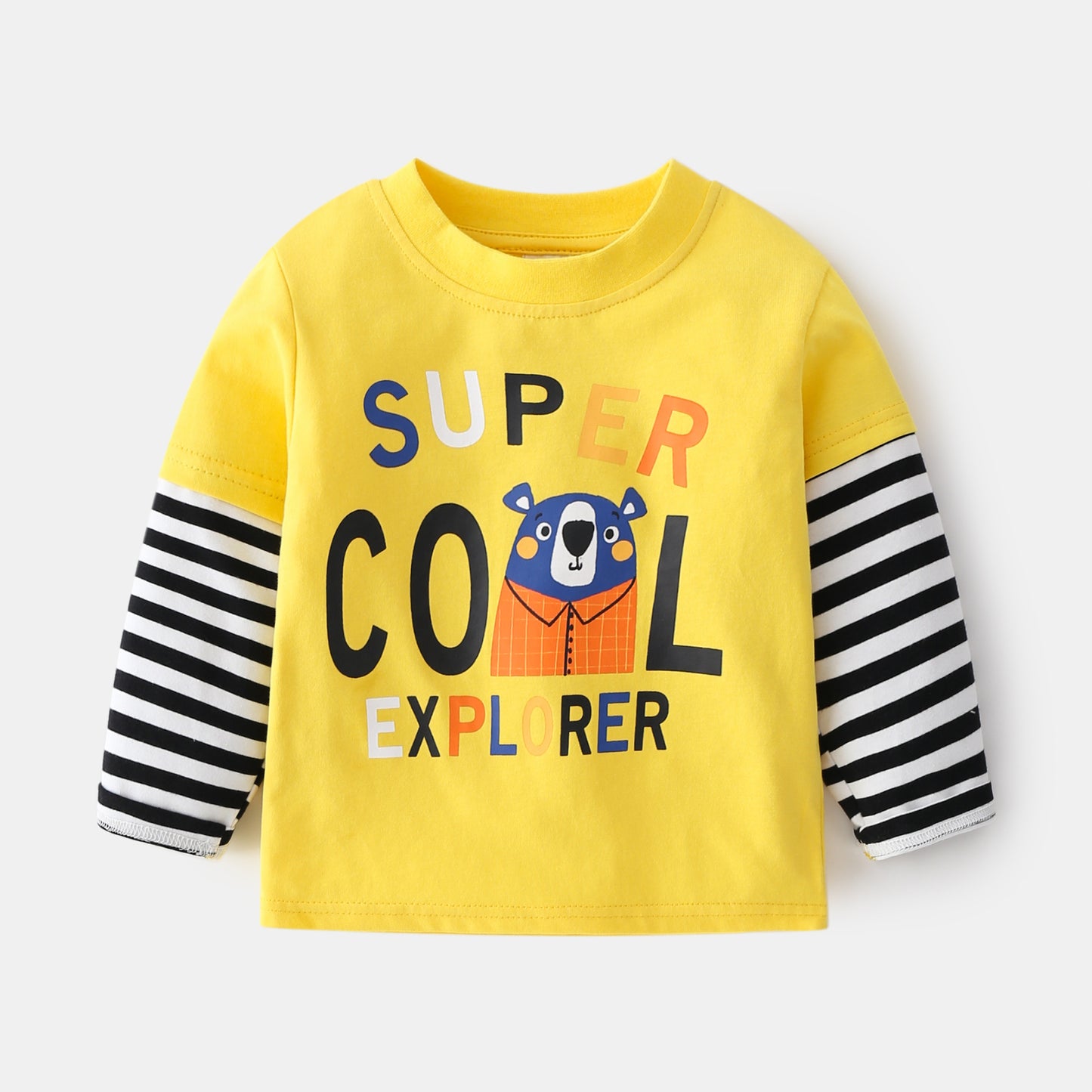 Cotton Round Neck Non-hooded Children's Clothing Cute Fashion Casual Children's Clothing