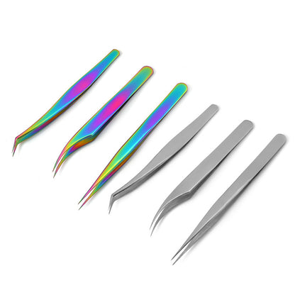 Stainless Steel Eyelash Tweezers Eyelash Curler 3-piece Set