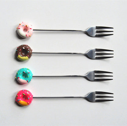 Doughnut cutlery fork spoon