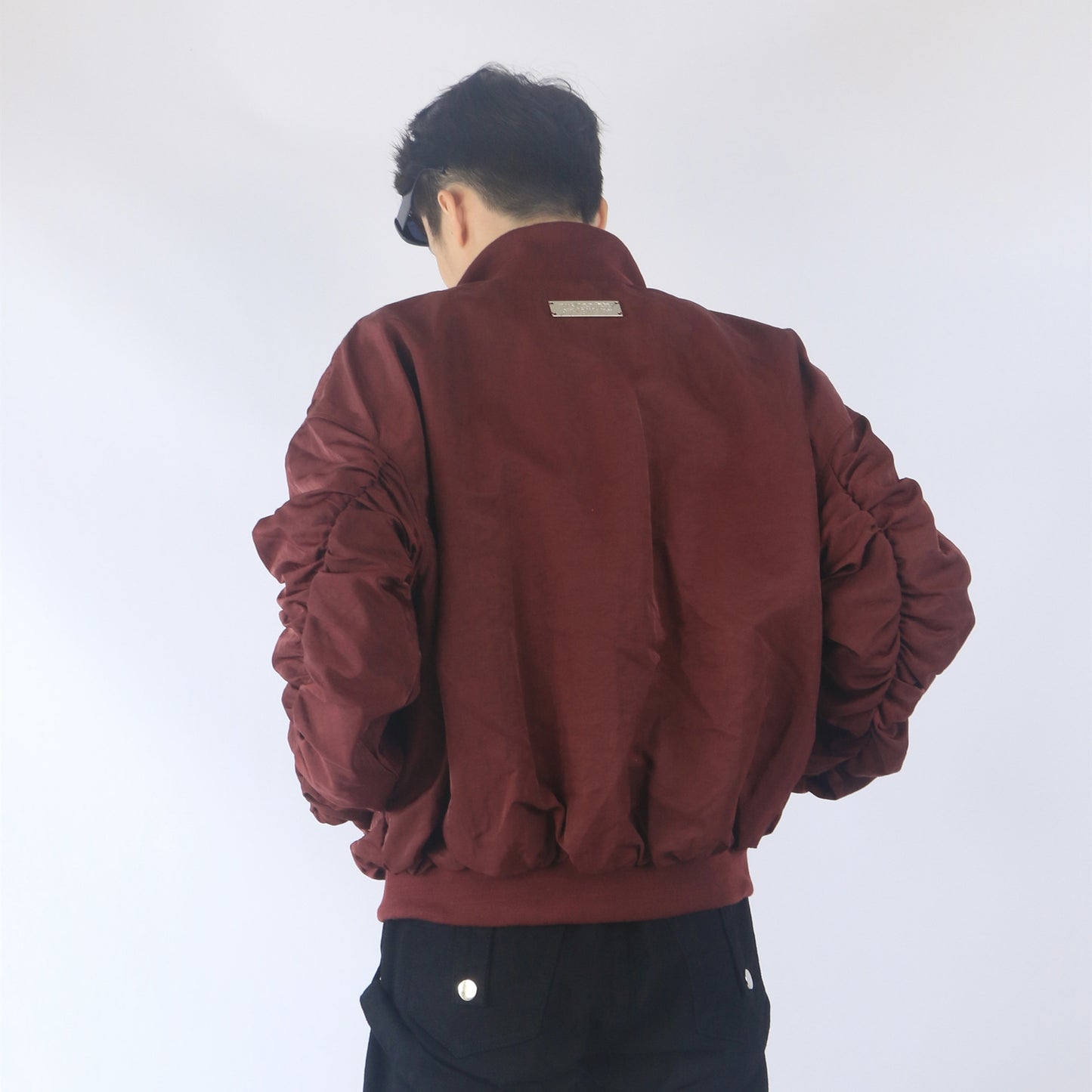 Personalized Fashion Zipper Micro Trumpet Sleeve Jacket