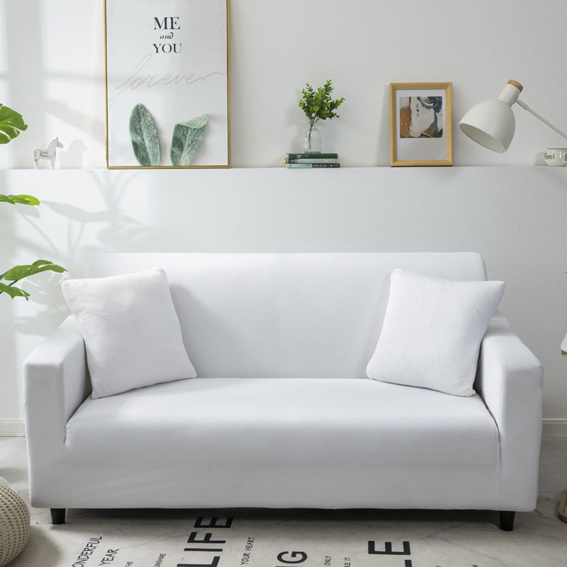 Household Minimalist Milk Silk Solid Color Sofa Cover