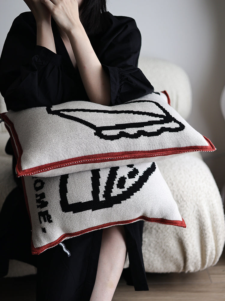 Original Knitted Pillowcase With Core Living Room Sofa