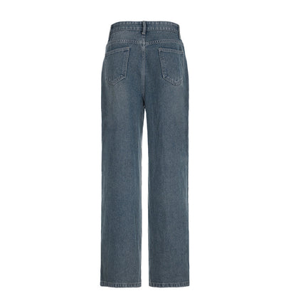 American Style Trend Street Shooting Women's Clothing Worn Jeans