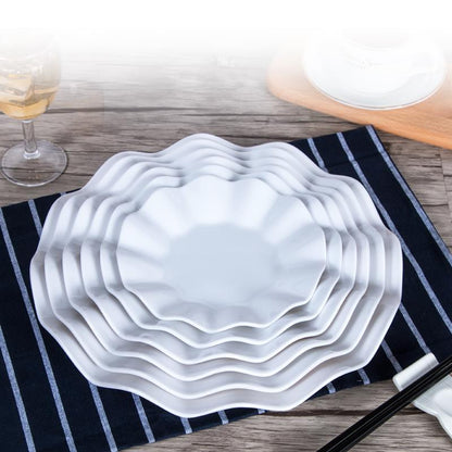 Simple Pure Color Melamine Tableware Plastic Plate