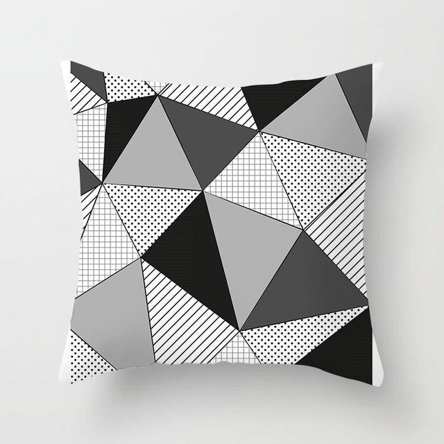 Black and white polyester pillowcases