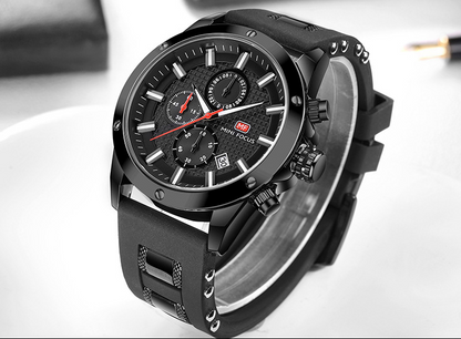 Explosion models hot fashion business men's watch three eye timing sports quartz watch
