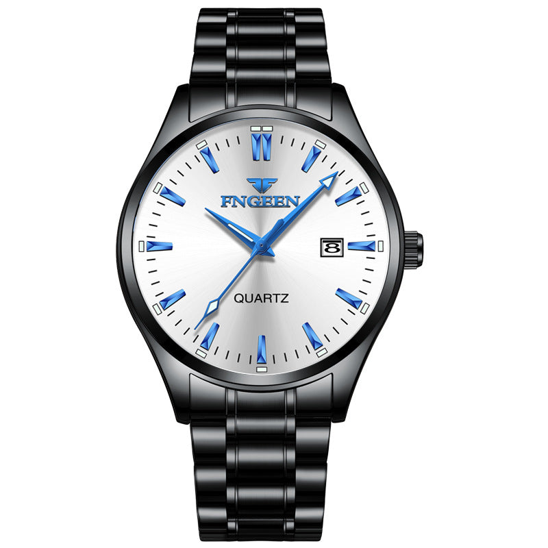 2018 New Concept Korean Style Trendy Student Watches Men's Quartz Black Calendar Internet Celebrity Ultra-thin Waterproof Men's Watch