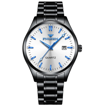 2018 New Concept Korean Style Trendy Student Watches Men's Quartz Black Calendar Internet Celebrity Ultra-thin Waterproof Men's Watch