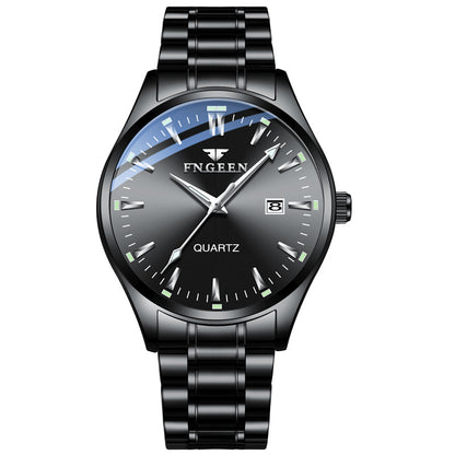 2018 New Concept Korean Style Trendy Student Watches Men's Quartz Black Calendar Internet Celebrity Ultra-thin Waterproof Men's Watch