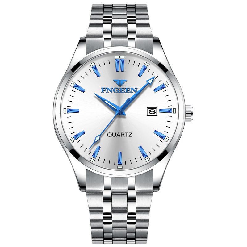2018 New Concept Korean Style Trendy Student Watches Men's Quartz Black Calendar Internet Celebrity Ultra-thin Waterproof Men's Watch