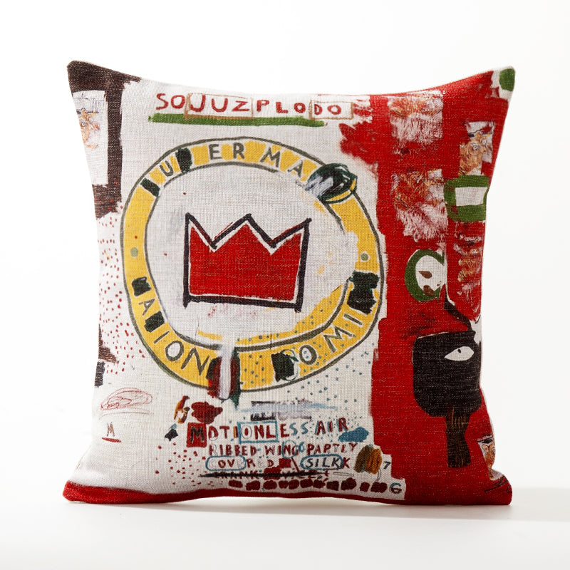 Car back cushion cotton and linen pillowcase