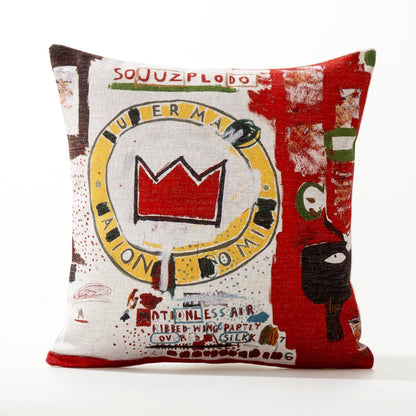 Car back cushion cotton and linen pillowcase