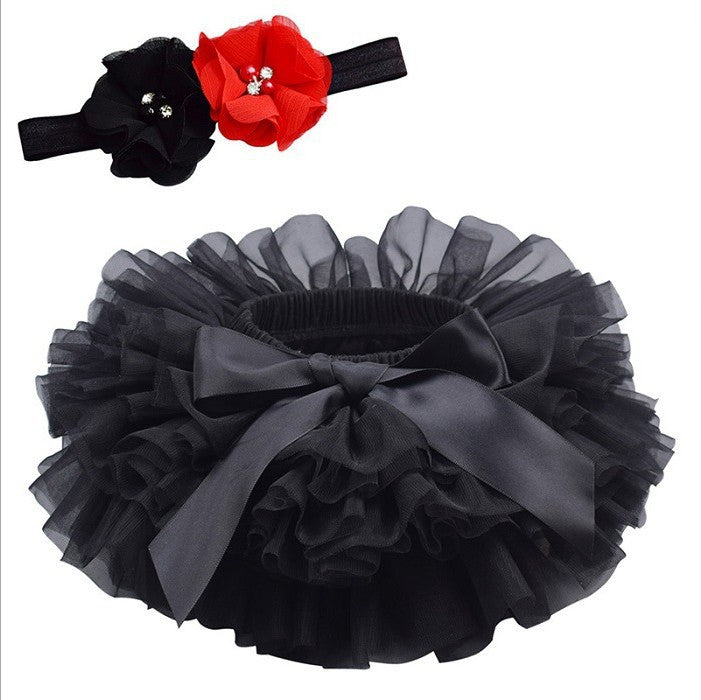 Net yarn half-length skirt children's skirt