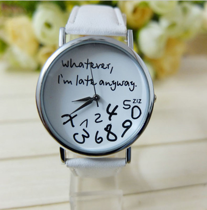 Fashion Casual Geneva Women's Belt Watch Irregular Digital Men's Watch Leather Belt Watch