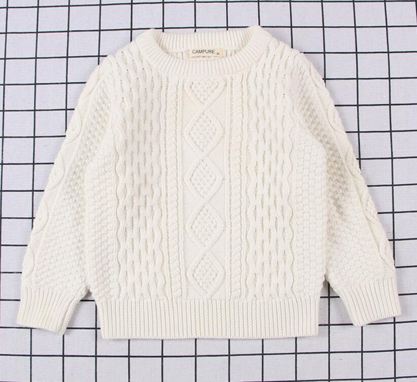 Knitted crew neck boy sweater