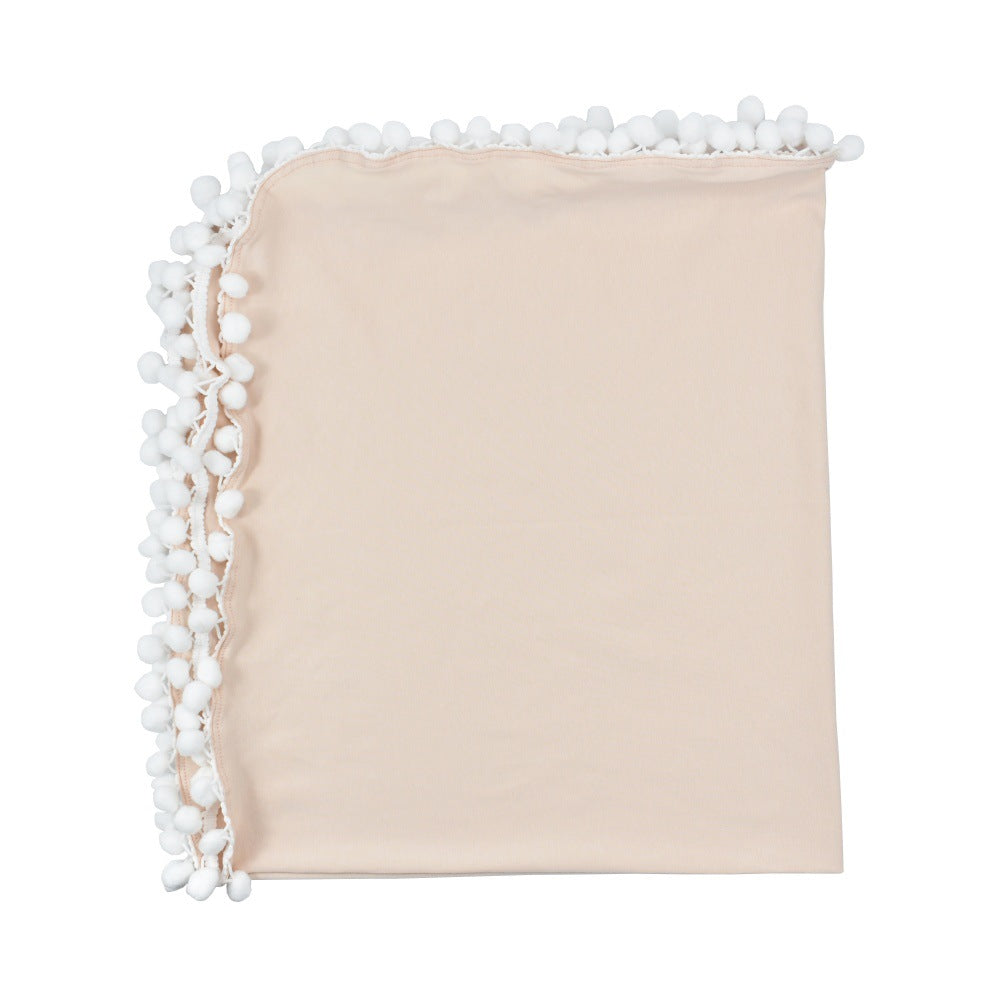 Baby Pure Cotton Padded Ball Edge Blanket Covering