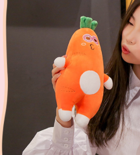 Carrot baby plush plant pillow