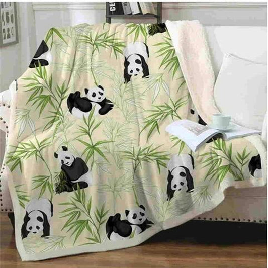 Panda series flannel blanket