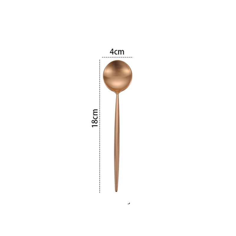 Rose Gold Western Tableware Set Knife And Fork