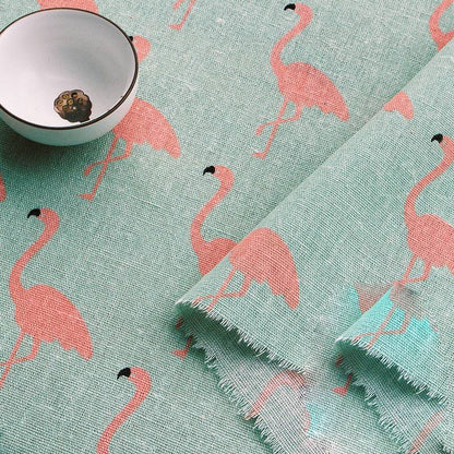 Ins linen fabric tablecloth curtain flower cloth