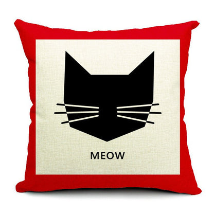 Cat cotton and linen waist pillow