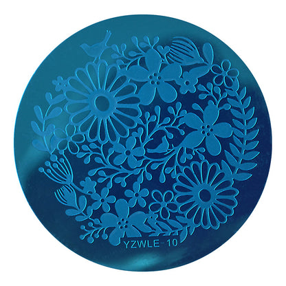 DIY nail print steel plate nail print version template