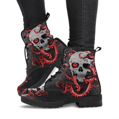 Women's Digital Printed High-Top Martin Boots
