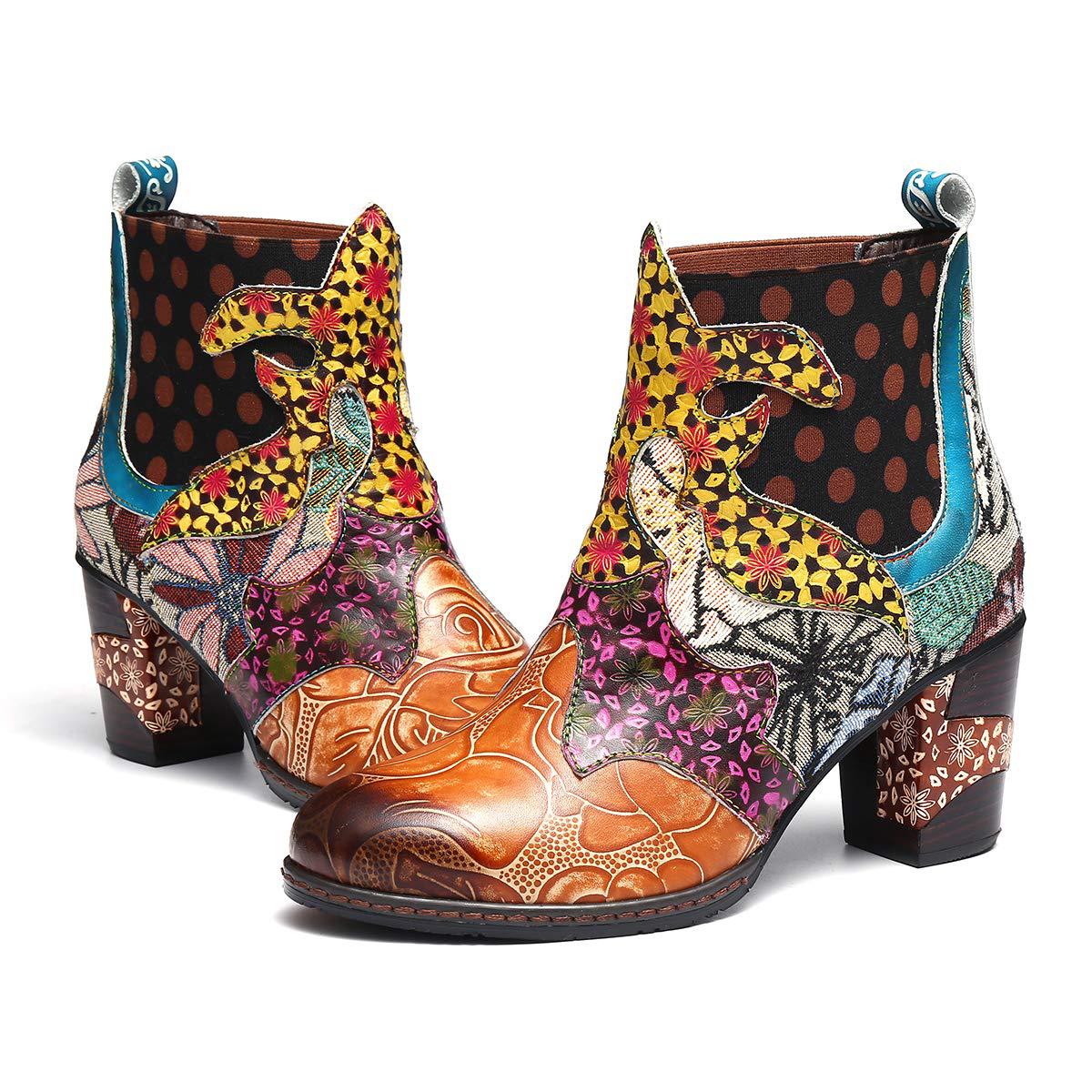 Round toe thick heel warm plus size women's boots