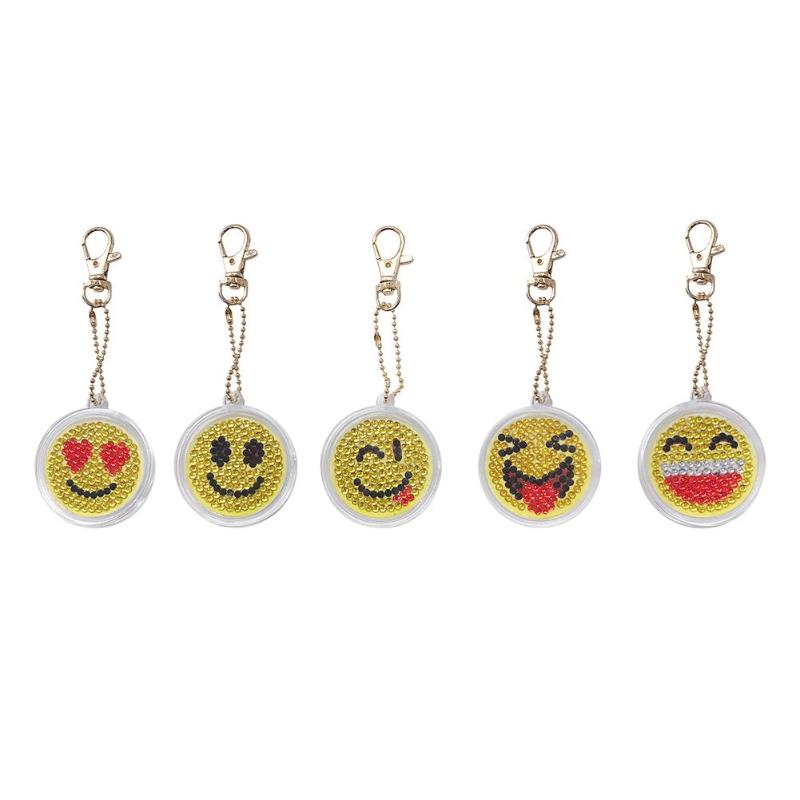 Emoticon bag diamond painting keychain DIY