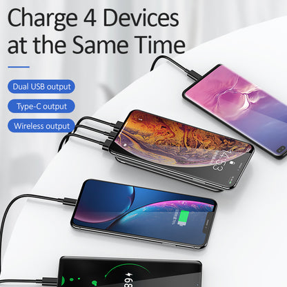 Fast Charge Suction Cup Wireless Charging Mobile 10000mAh