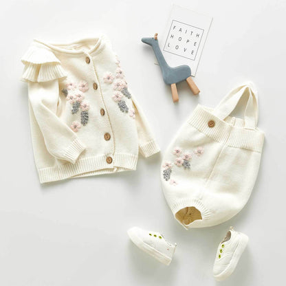Flower coat and two - piece climbing suit
