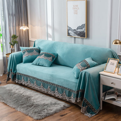 Plush crystal plush sofa cover