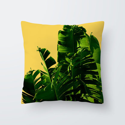 Geometric yellow Hawaiian pillowcase