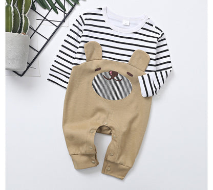 Long-sleeved bear jumpsuit