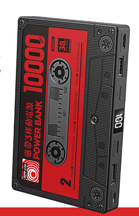 Super Fast Charge Creative Ultra-thin Portable Retro Tape Power Bank