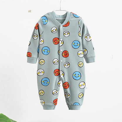 Baby combed cotton jumpsuit