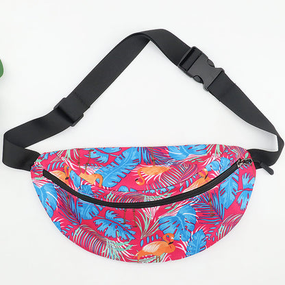 Printed Flamingo waterproof waist bag