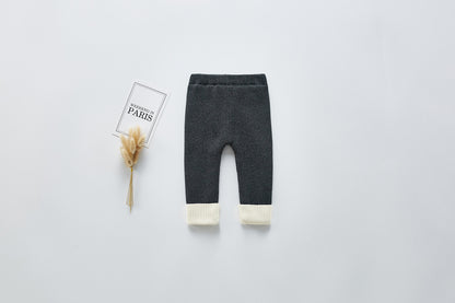 Plush thickened leggings knit pants