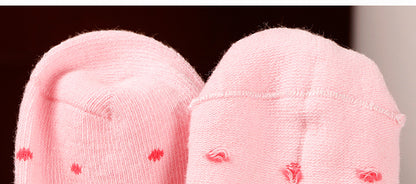 Children's Cotton Socks Three-dimensional Love Combed