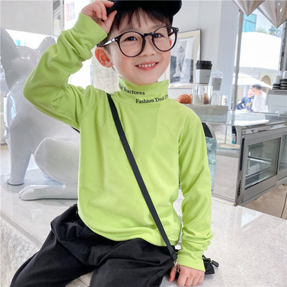 Children's half high neck bottoming shirt