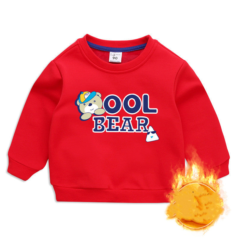Children's Sweater Plus Velvet Padded Boy Top